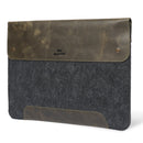 MegaGear Fine Leather and Fleece Sleeve Bag for MacBook Pro, MacBook Air and iPad Case