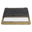 MegaGear Fine Leather and Fleece Sleeve Bag for MacBook Pro, MacBook Air and iPad Case