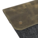 MegaGear Fine Leather and Fleece Sleeve Bag for MacBook Pro, MacBook Air and iPad Case