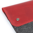 MegaGear Fine Leather and Fleece Sleeve Bag for MacBook Pro, MacBook Air and iPad Case