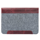 MegaGear Fine Leather and Fleece Sleeve Bag for MacBook Pro, MacBook Air and iPad Case