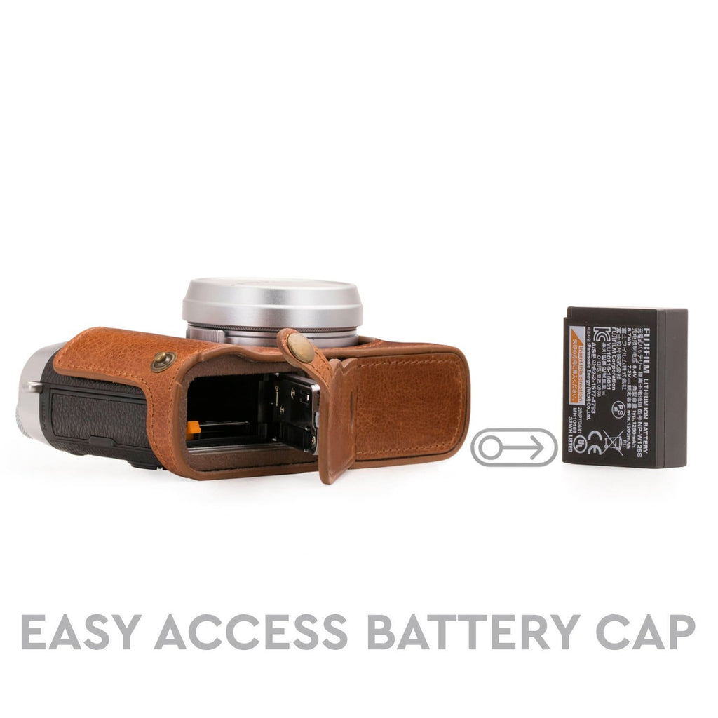 MegaGear Fujifilm X100F Ever Ready Top Grain Leather Camera Half