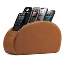 Londo Remote Control Holder with 5 Pockets, Store DVD, Blu-Ray, TV, Roku or Apple TV Remotes, PU Leather with Suede Lining