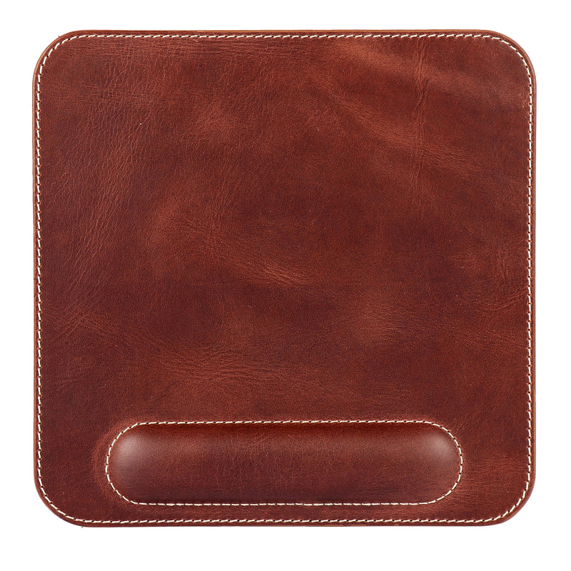 Londo Top Grain Leather Mouse Pad with Wrist Rest