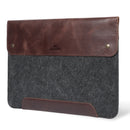 MegaGear Fine Leather and Fleece Sleeve Bag for MacBook Pro, MacBook Air and iPad Case