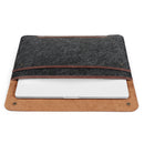 MegaGear Fine Leather and Fleece Sleeve Bag for MacBook Pro, MacBook Air and iPad Case