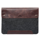 MegaGear Fine Leather and Fleece Sleeve Bag for MacBook Pro, MacBook Air and iPad Case