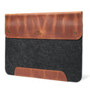 MegaGear Fine Leather and Fleece Sleeve Bag for MacBook Pro, MacBook Air and iPad Case