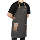 Otto Angelino Personalized Canvas Cooking Apron, Working Apron with Customization, Workshop Apron with Pockets, Woodworking Apron with Tool Pockets