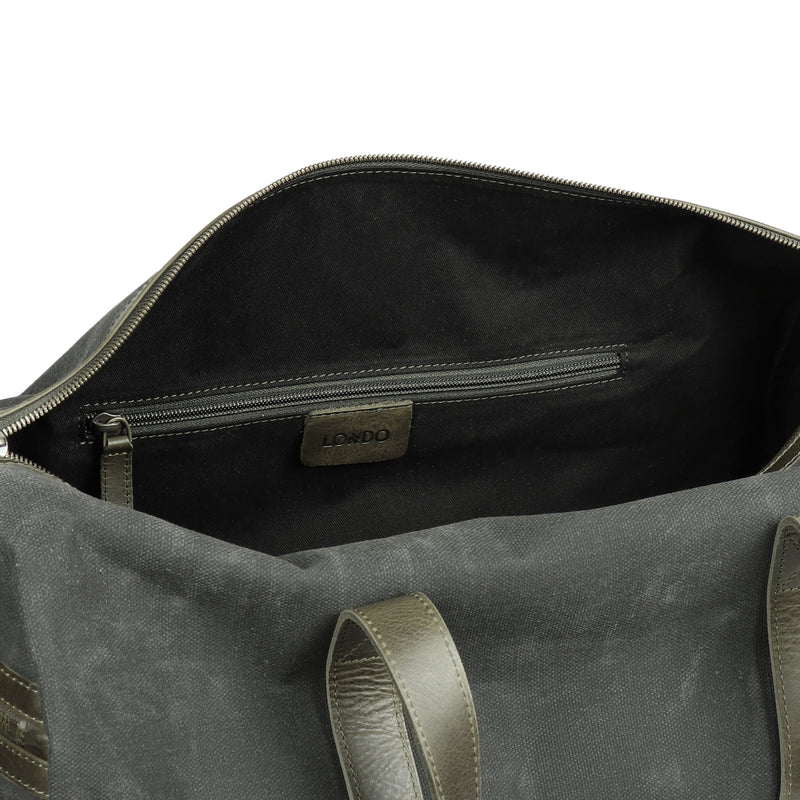 Londo Canvas Duffel Bag - Vintage Retro Travel Bag Overnight Weekender Bag Carry-On Luggage Bag with Adjustable Shoulder Strap & Interior Pocket - Stylish Gym Bag for Men & Women