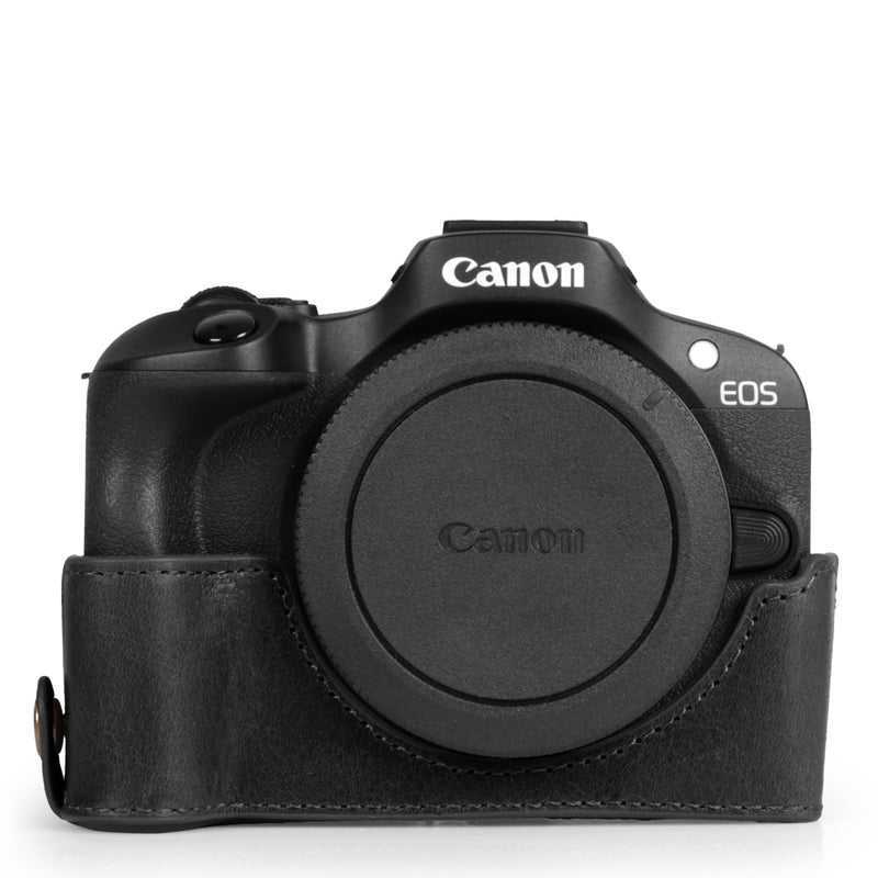 MegaGear Canon EOS R100 Ever Ready Genuine Leather Camera Half Case