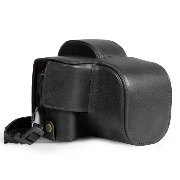 MegaGear Canon EOS R100 (18-45 mm) Ever Ready Genuine Leather Camera Case - Stylish and Protective