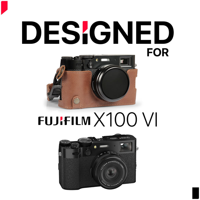 MegaGear Fujifilm X100VI Ever Ready Genuine Leather Half Camera