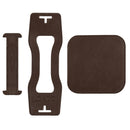 Londo Leather Coasters Set with Non-Slip Surface, Handcrafted Leather Cup Coaster, Beverage Square Coasters with Coaster Holder (Set of 6)