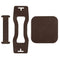 Londo Leather Coasters Set with Non-Slip Surface, Handcrafted Leather Cup Coaster, Beverage Square Coasters with Coaster Holder (Set of 6)