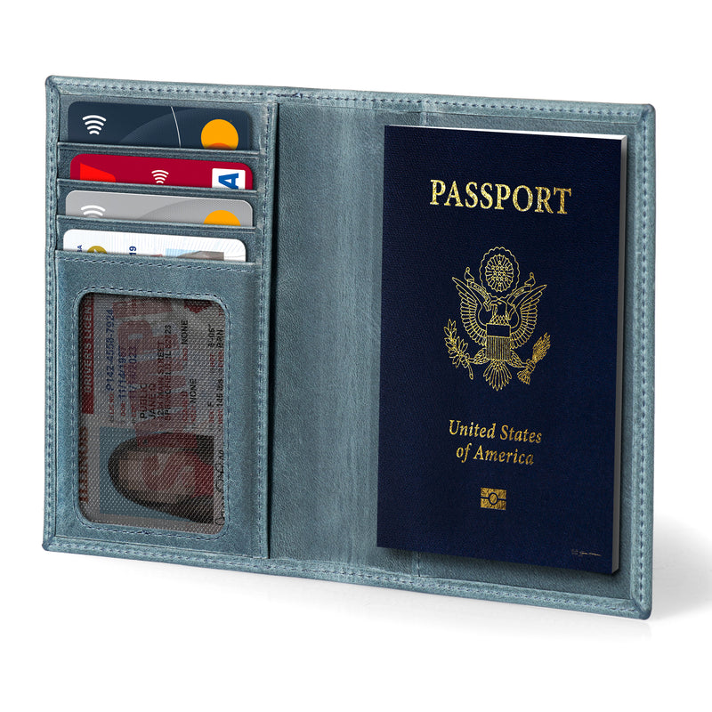 Buy Leather Passport Cover Wallet Case