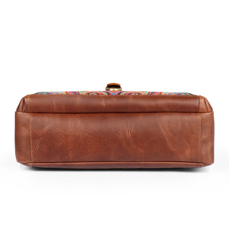 Londo Zion Personalized Real Leather Messenger Bag, MacBook Pro 15 inch - 13 inch Leather Sleeve, Laptop Bag with Unique Design, Unisex Travel Bag