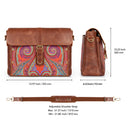 Londo Zion Personalized Real Leather Messenger Bag, MacBook Pro 15 inch - 13 inch Leather Sleeve, Laptop Bag with Unique Design, Unisex Travel Bag