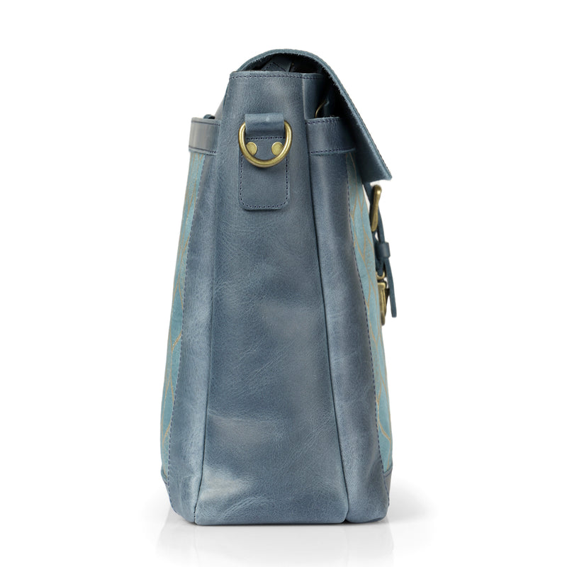Londo Zion Personalized Real Leather Messenger Bag, MacBook Pro 16, 15 inch - 14, 13 inch Leather Sleeve, Laptop Bag with Unique Design, Unisex Travel Bag