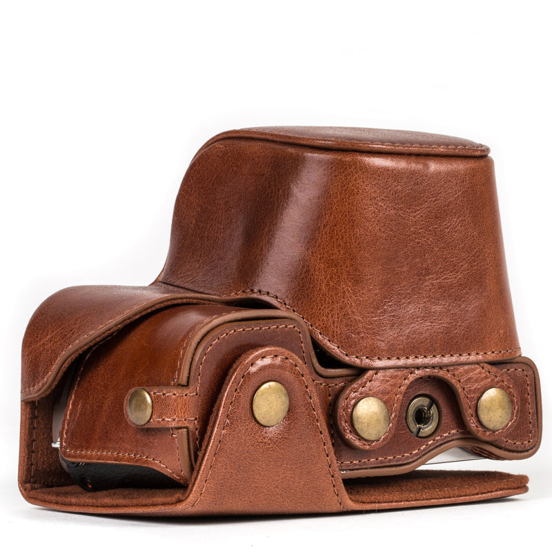 MegaGear Sony Alpha A6300, A6000 (16-50 mm) Ever Ready Top Grain Leather Camera Case and Strap