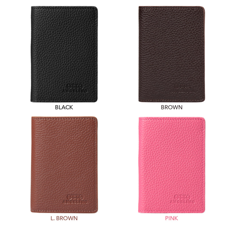 Otto Angelino Bifold Leather Wallet, Passport Style, ID, Bank Cards, Cash, RFID Blocking