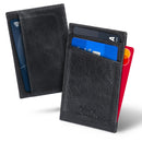 Otto Angelino Top Grain Leather Minimalist Wallet Bank Cards, Money, Driver's License, Unisex