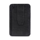 Otto Angelino Italian Top Grain Leather Minimalist Men Wallet, Slim, Credit Card Holder, Zippered Coin Slot, RFID Blocking
