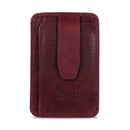 Otto Angelino Italian Top Grain Leather Minimalist Men Wallet, Slim, Credit Card Holder, Zippered Coin Slot, RFID Blocking