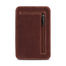 Otto Angelino Italian Top Grain Leather Minimalist Men Wallet, Slim, Credit Card Holder, Zippered Coin Slot, RFID Blocking