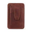 Otto Angelino Italian Top Grain Leather Minimalist Men Wallet, Slim, Credit Card Holder, Zippered Coin Slot, RFID Blocking