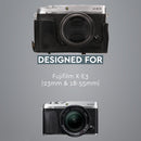MegaGear Fujifilm X-E3 (23mm & 18-55mm) Ever Ready Top Grain Leather Camera Case and Strap