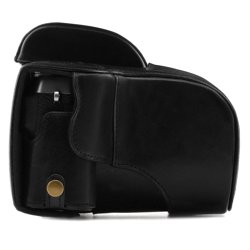 MegaGear Fujifilm X-E3 (23mm & 18-55mm) Ever Ready Top Grain Leather Camera Case and Strap