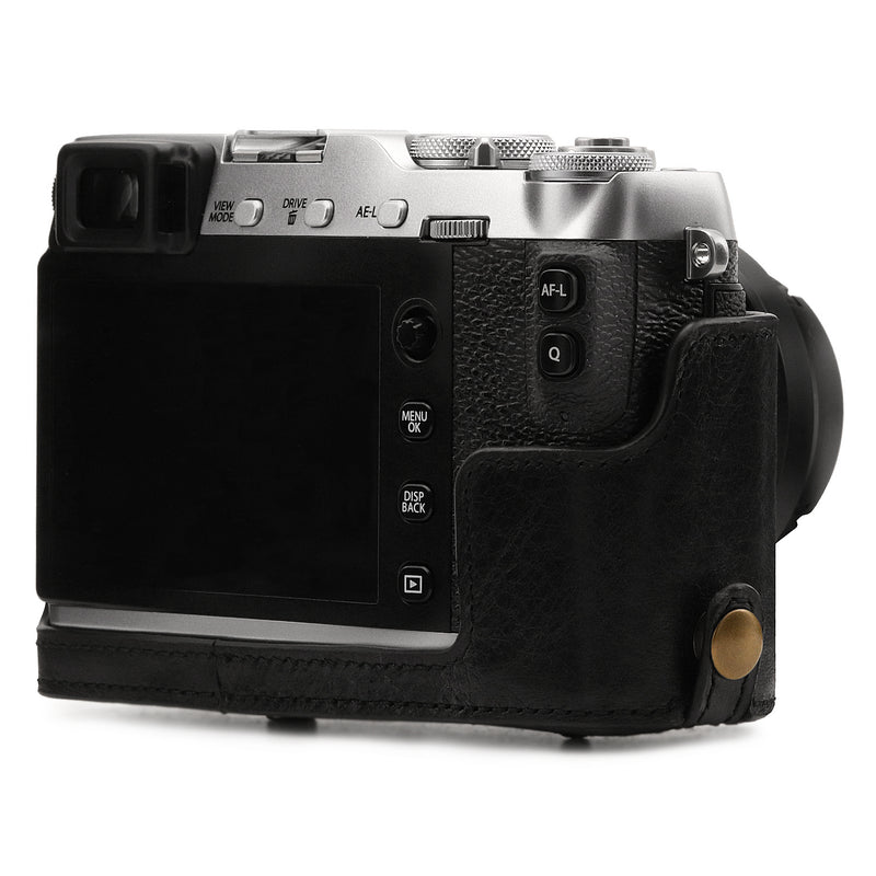 MegaGear Fujifilm X-E3 (23mm & 18-55mm) Ever Ready Top Grain Leather Camera Case and Strap