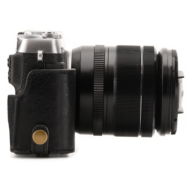 MegaGear Fujifilm X-E3 (23mm & 18-55mm) Ever Ready Top Grain Leather Camera Case and Strap