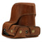 MegaGear Fujifilm X-E3 (23mm & 18-55mm) Ever Ready Top Grain Leather Camera Case and Strap