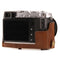 MegaGear Fujifilm X-E3 (23mm & 18-55mm) Ever Ready Top Grain Leather Camera Case and Strap