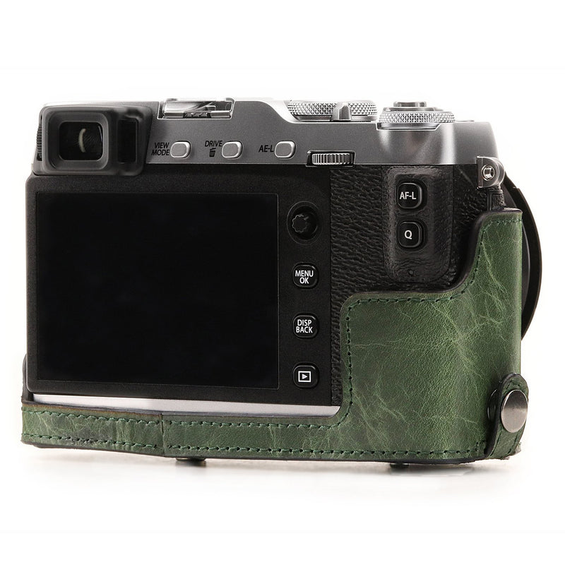 MegaGear Fujifilm X-E3 (23mm & 18-55mm) Ever Ready Top Grain Leather Camera Case and Strap
