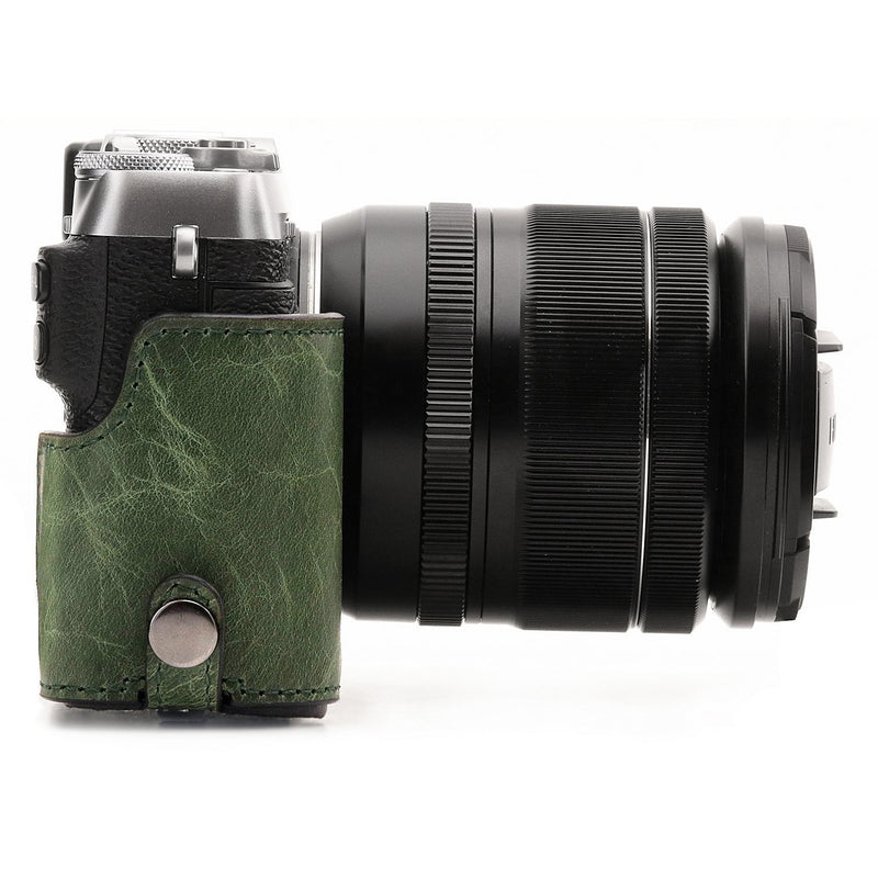MegaGear Fujifilm X-E3 (23mm & 18-55mm) Ever Ready Top Grain Leather Camera Case and Strap