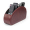 Londo Remote Control Holder with 5 Pockets, Store DVD, Blu-Ray, TV, Roku or Apple TV Remotes, Italian Top Grain Leather with Suede Lining