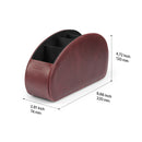 Londo Remote Control Holder with 5 Pockets, Store DVD, Blu-Ray, TV, Roku or Apple TV Remotes, Italian Top Grain Leather with Suede Lining