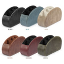 Londo Remote Control Holder with 5 Pockets, Store DVD, Blu-Ray, TV, Roku or Apple TV Remotes, Italian Top Grain Leather with Suede Lining