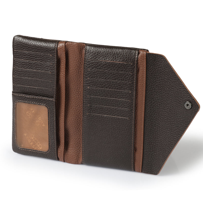 Otto Angelino Top Grain Leather Envelope Wallet with Phone Compatible Slots, RFID Blocking -Unisex