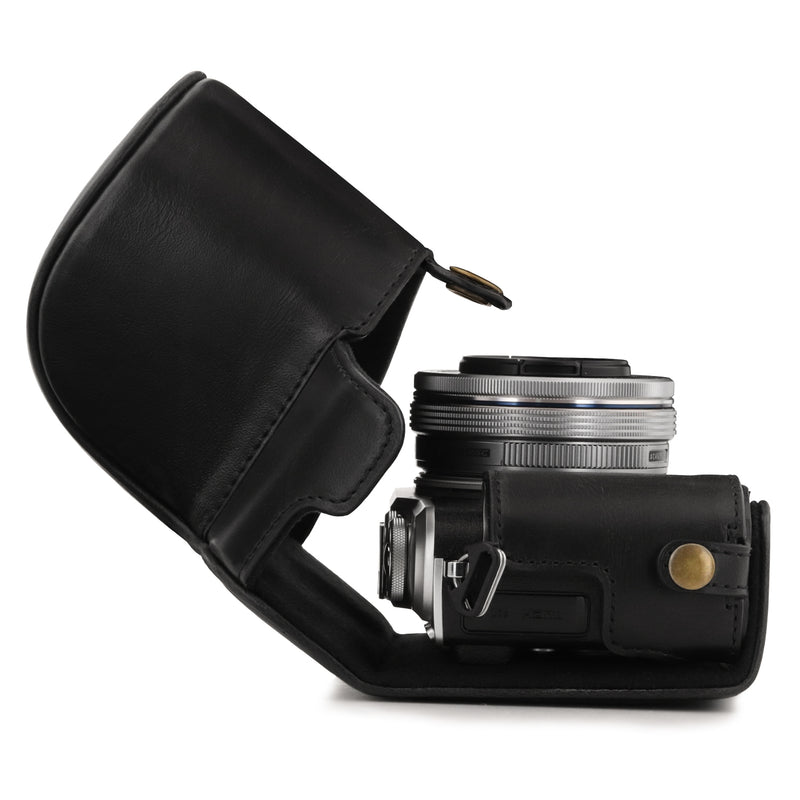 MegaGear Olympus PEN E-PL10, PEN E-PL9 (14-42mm) Ever Ready Leather Camera Case and Strap
