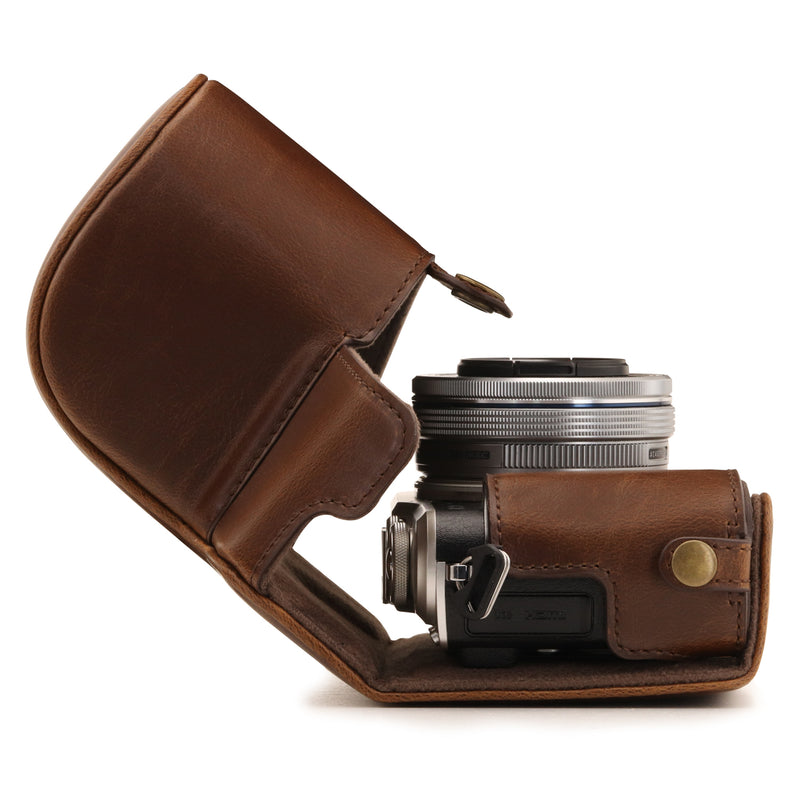 MegaGear Olympus PEN E-PL10, PEN E-PL9 (14-42mm) Ever Ready Leather Camera Case and Strap