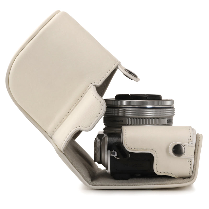 MegaGear Olympus PEN E-PL10, PEN E-PL9 (14-42mm) Ever Ready Leather Camera Case and Strap