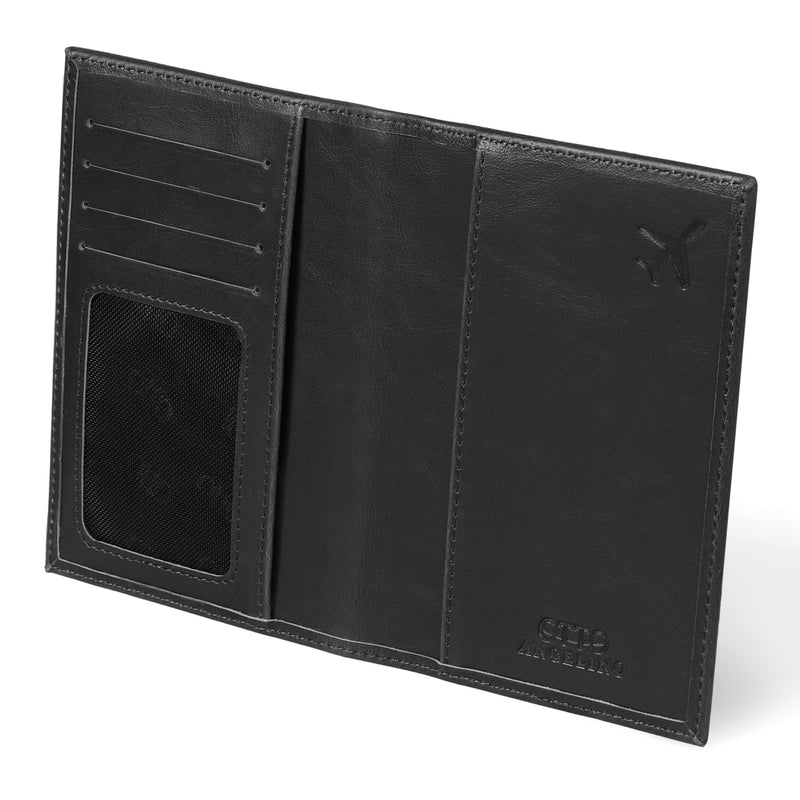 Otto Angelino Slim Passport Wallet with RFID Blocking, Leather Passport and Card Holder, Unisex Design Travel Wallets