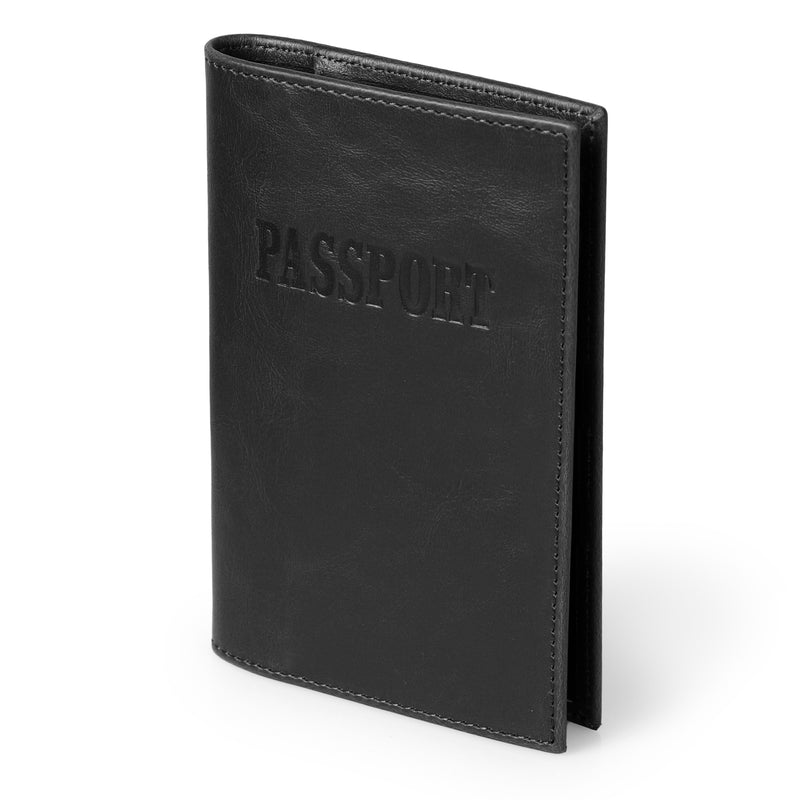 Otto Angelino Slim Passport Wallet with RFID Blocking, Leather Passport and Card Holder, Unisex Design Travel Wallets