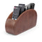 Londo Remote Control Holder with 5 Pockets, Store DVD, Blu-Ray, TV, Roku or Apple TV Remotes, Italian Top Grain Leather with Suede Lining