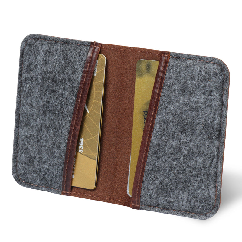 Otto Angelino Top Grain Leather Minimalist Wallet, Bank Cards, Money, Driver's License