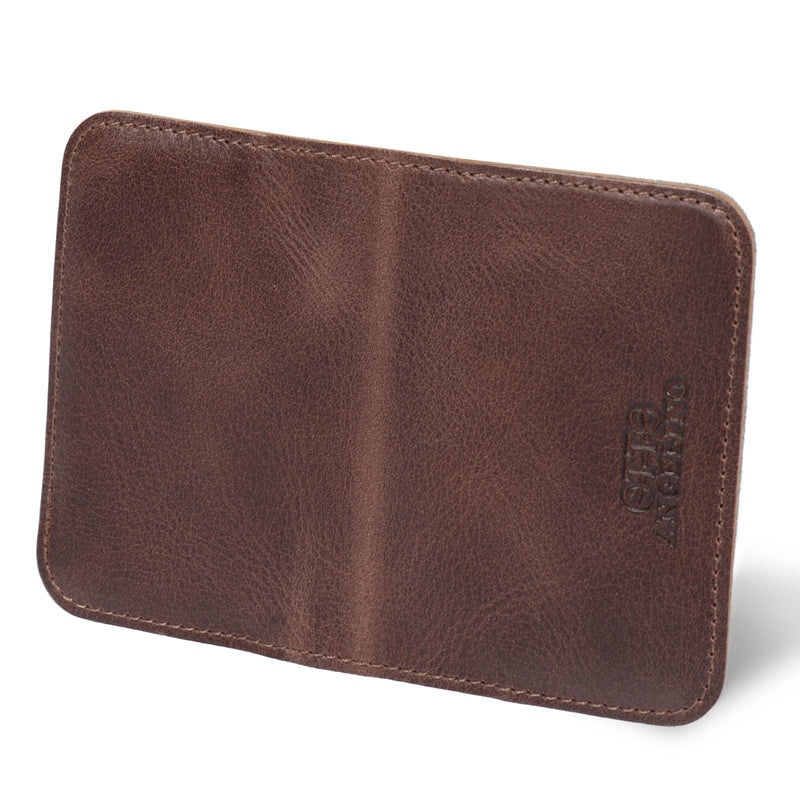 Otto Angelino Top Grain Leather Minimalist Wallet, Bank Cards, Money, Driver's License